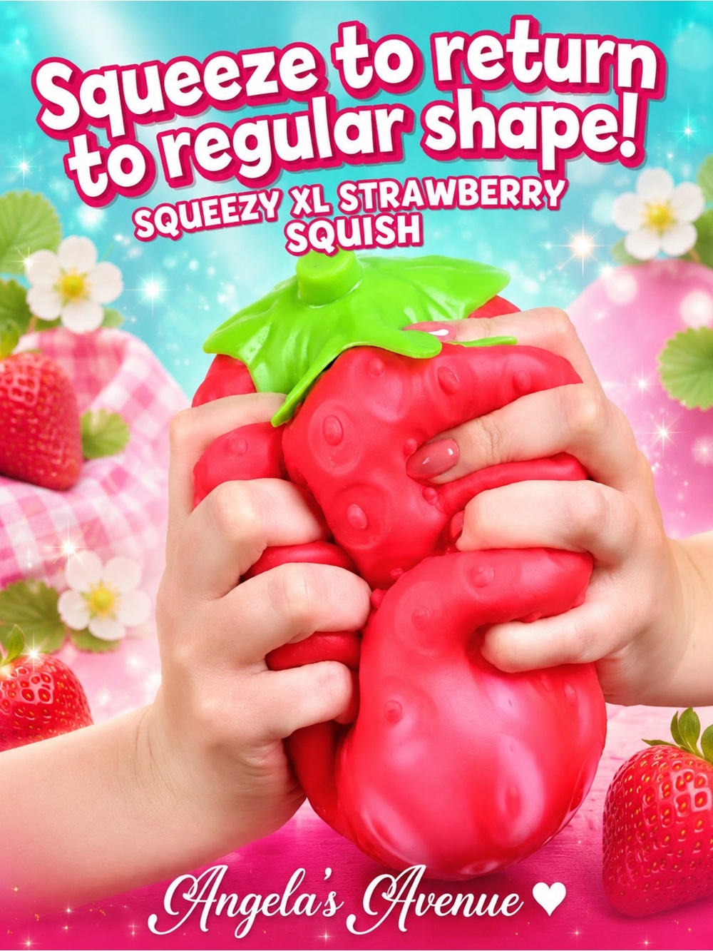 SQUEEZY XL STRAWBERRY SQUISH NEW!